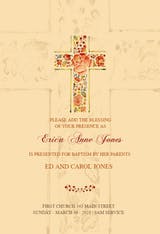 Add The Blessing - Baptism & Christening Invitation